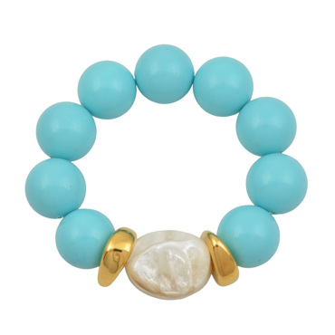 Βραχίολι από τυρκουαζ και όστρακο